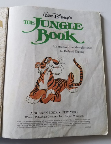 Walt Disney's Jungle Book 103-64 A Little Golden Book 1967