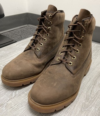 

Мужские базовые ботинки Timberland 6 дюймов коричневые/средне-коричневые (TB0A111Q) — 11,5, Brown/medium brown