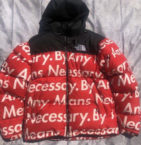 Supreme X North Face By Any Means Necessary Red Large Nuptse Supreme X North Face By Any Means Necessary Red Large Nuptse