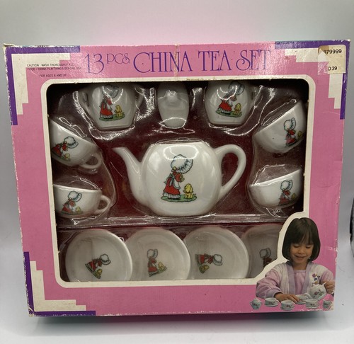 Vintage NOS 1980's Childs 13 Piece China Tea Set For 4 Tea