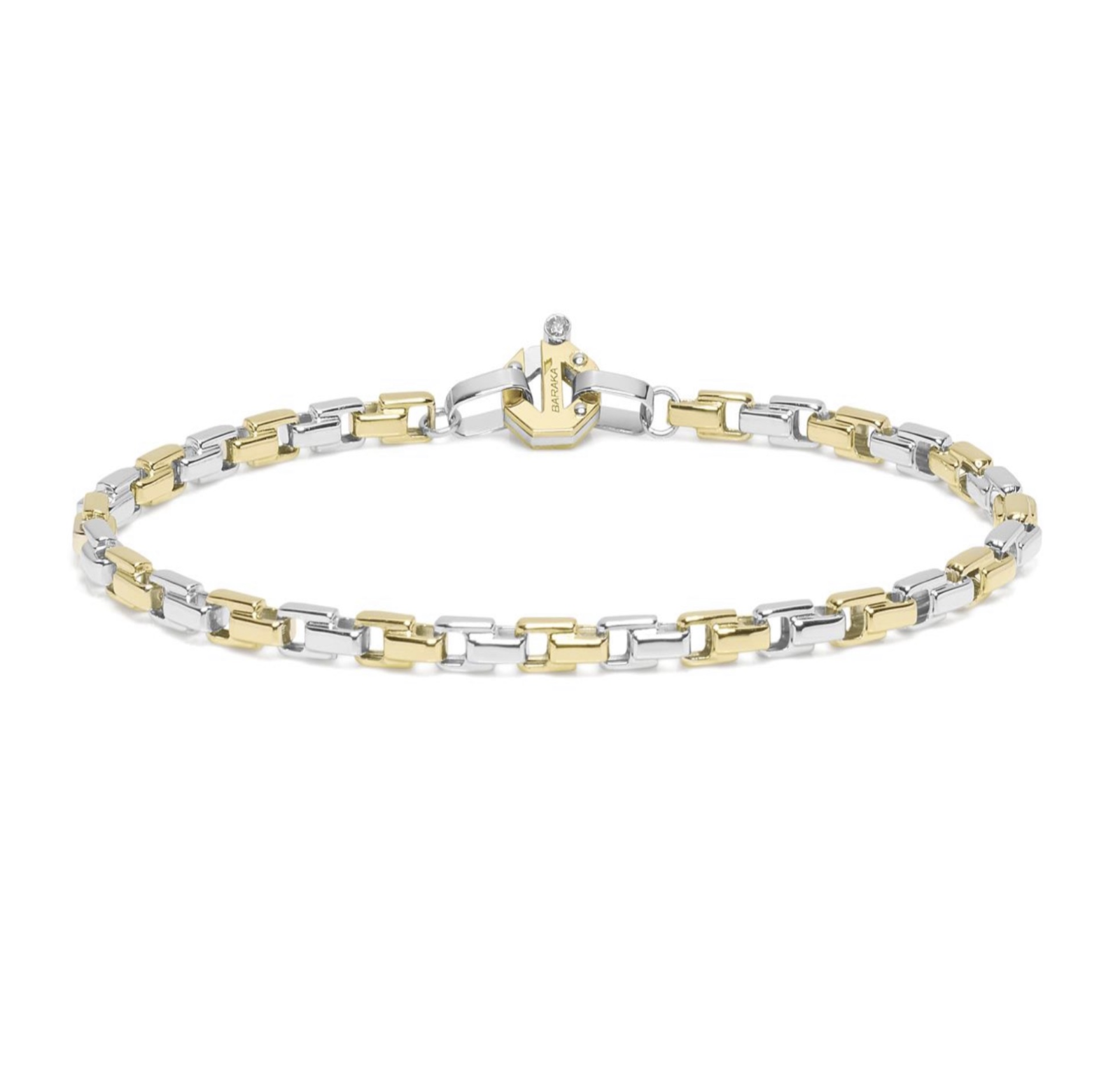 BARAKA men's bracelet 18 kt 750 white and yellow gold BARAKA men's bracelet 18 kt 750 white and yellow gold