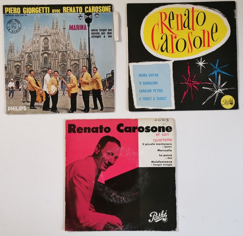 Renato  Carosone Lot 3 X 45  Rpm Ep Vinyl  E Il Suo  Sestetto