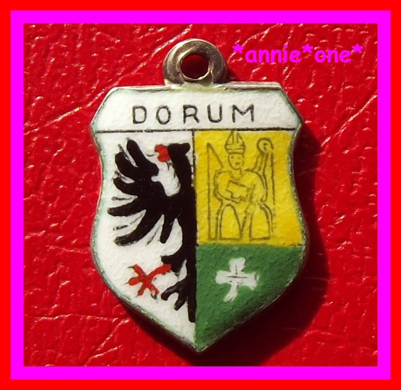 ê§ Bettelarmband AnhÃ¤Nger Wurster NordseekÃSte Cuxhaven Dorum Wappen Silber 800 ê§