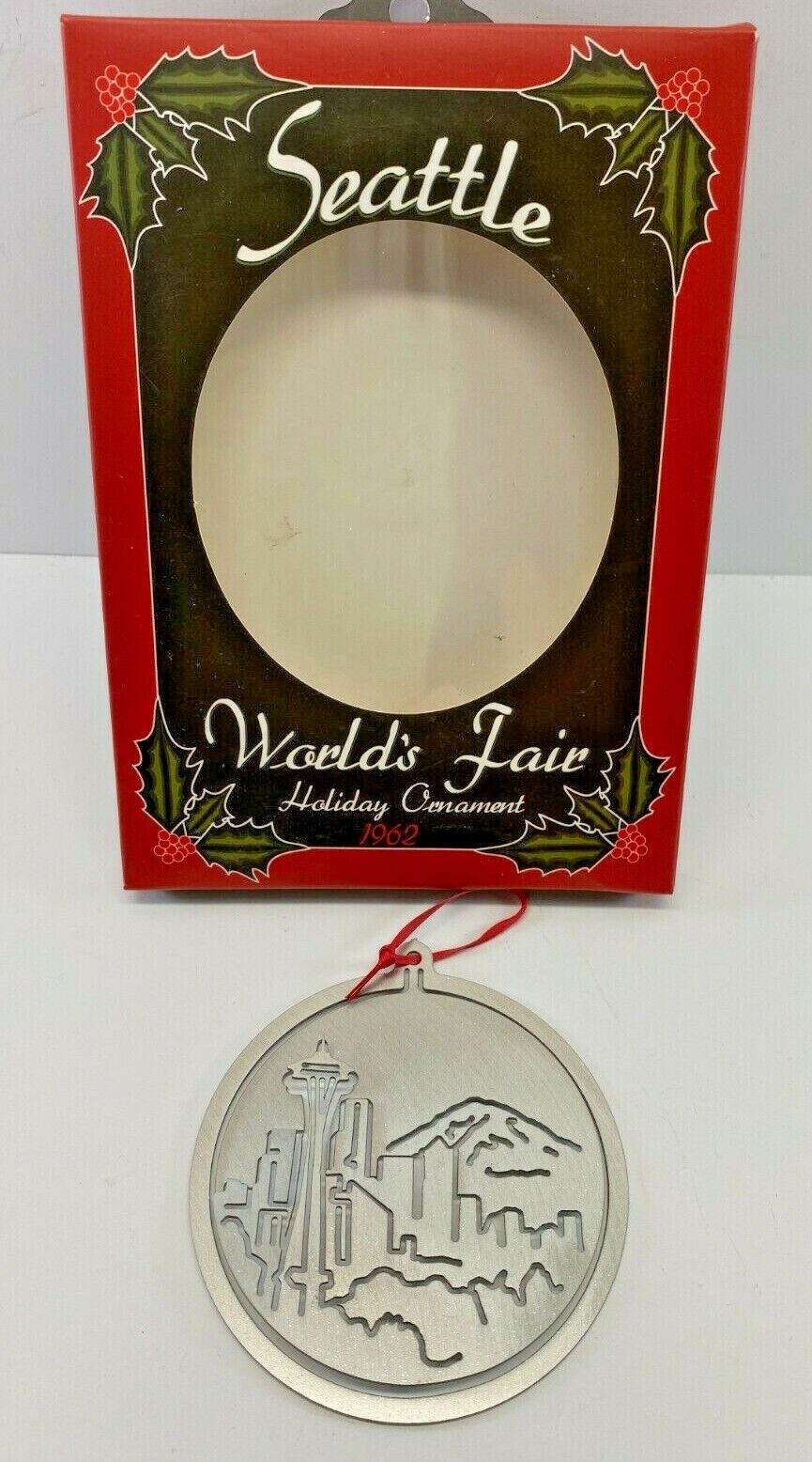 Vintage Seattle World's Fair Metal 3 1/8 in Christmas Ornament