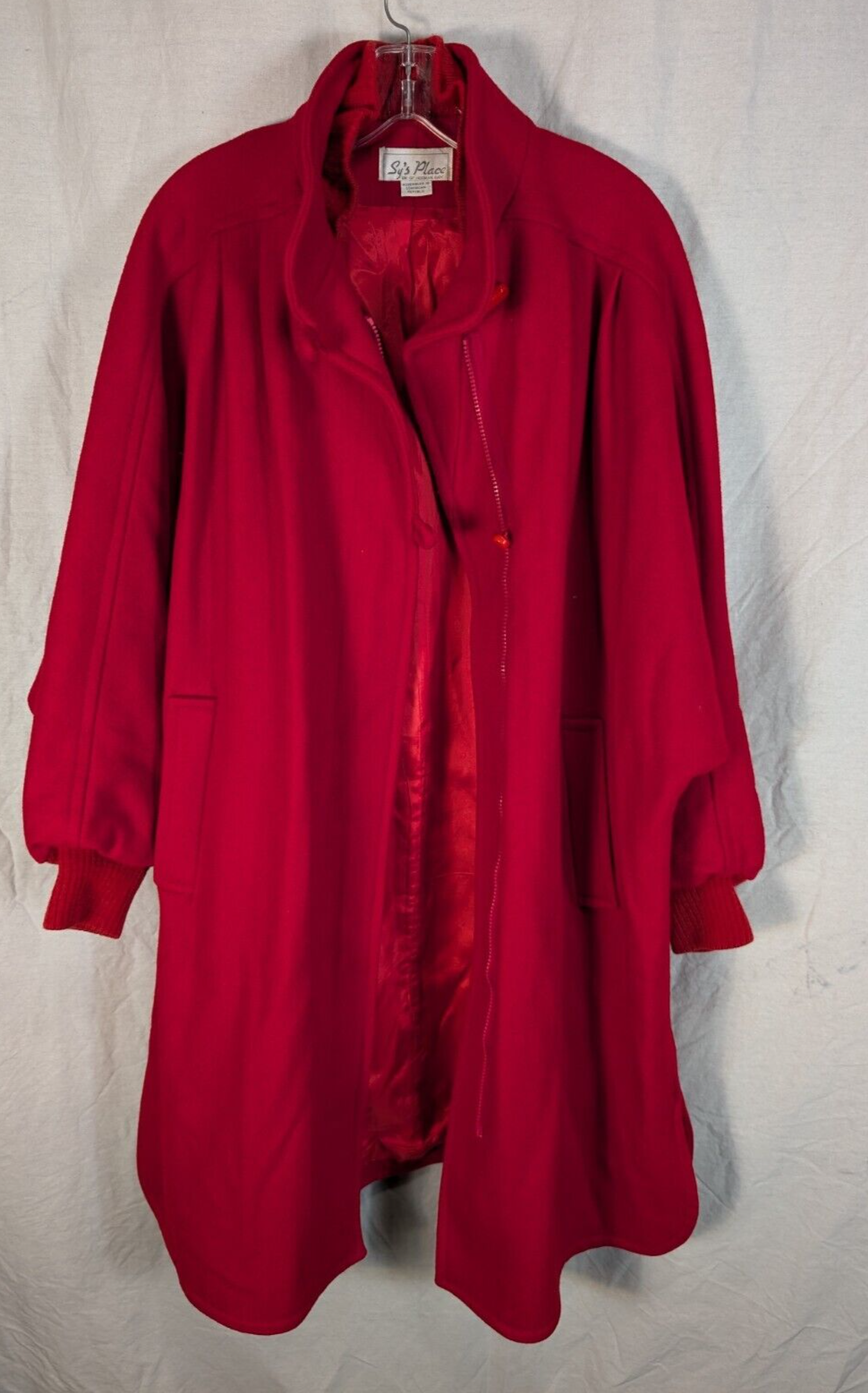 Vintage Wool Blend Red Herman Kay Sy's Place XL Swing Cape Vintage Wool Blend Red Herman Kay Sy's Place XL Swing Cape