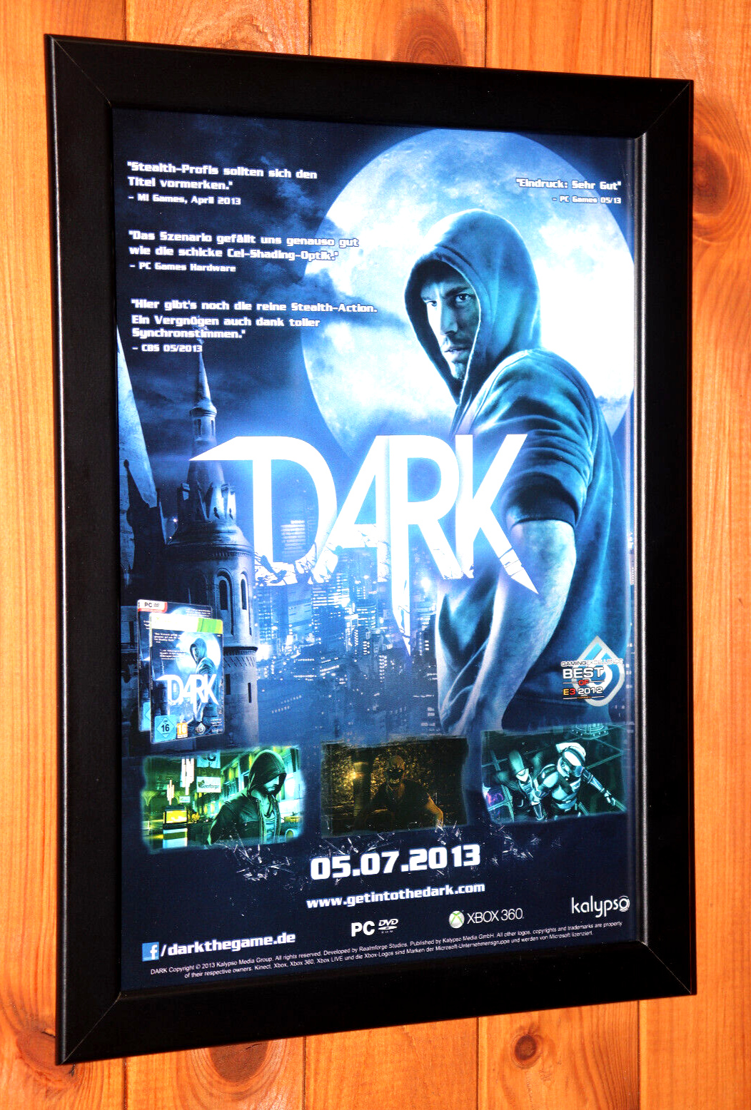 Dark Video game Xbox 360 Promo Rare Small Poster / Ad Page Dark Video game Xbox 360 Promo Rare Small Poster / Ad Page