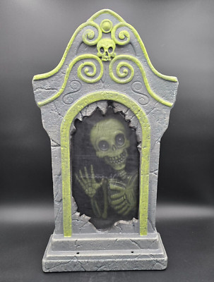 Halloween Grave Stone Blow Mold Animated 25'' Hyde and Eek Works Lights up