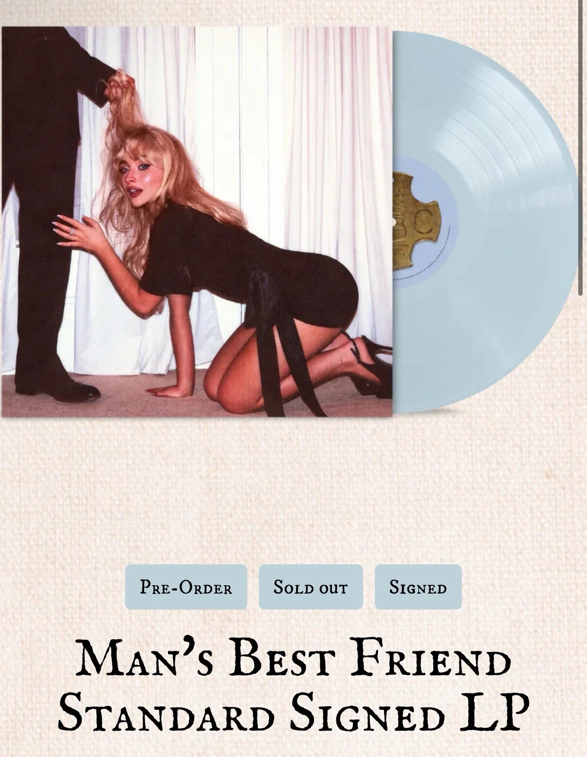 AUTOGRAPHED SIGNED Sabrina Carpenter Man's Best Friend Vinyl