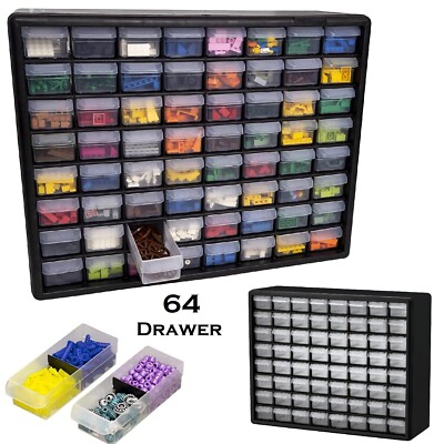 Bin Storage Drawer Craft Cabinet Parts Nuts Bolts Fasteners Screws Organizer Gar