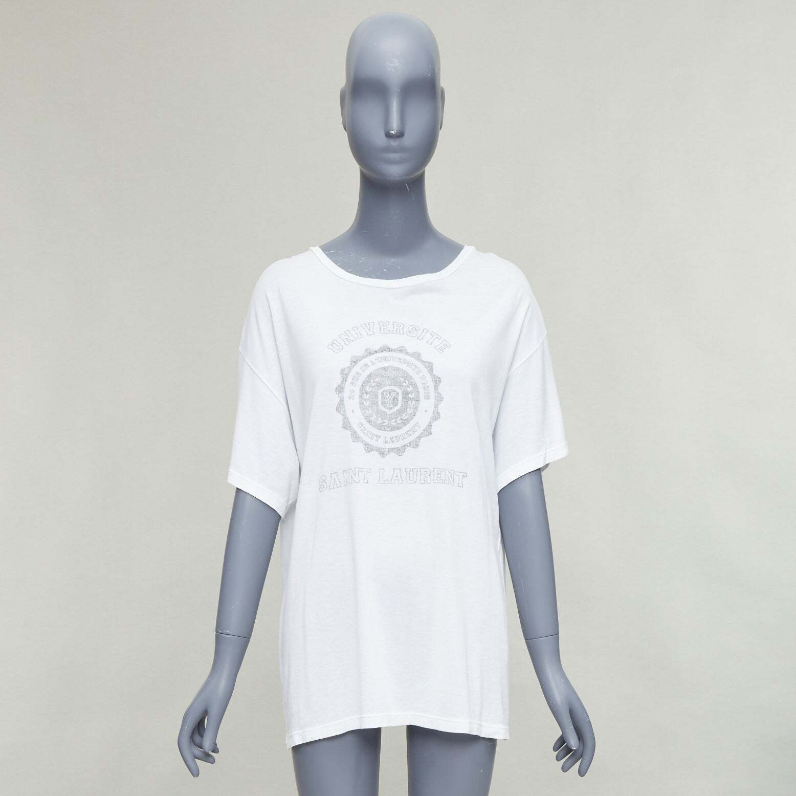 ★Saint Laurent MIRROR LOGO クルーネック コットン Ｔシャツ Mirror Logo T-shirt SAINT LAURENT | Blondie Shop