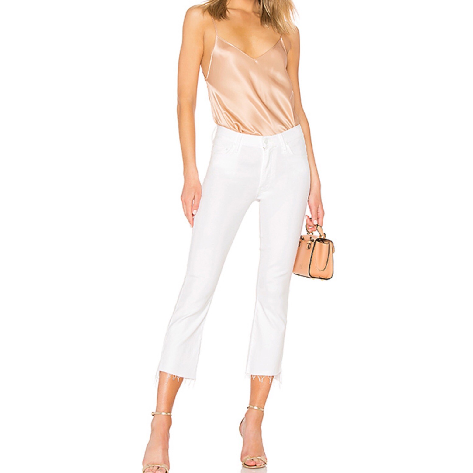 New Mother Denim The Insider Crop Step 