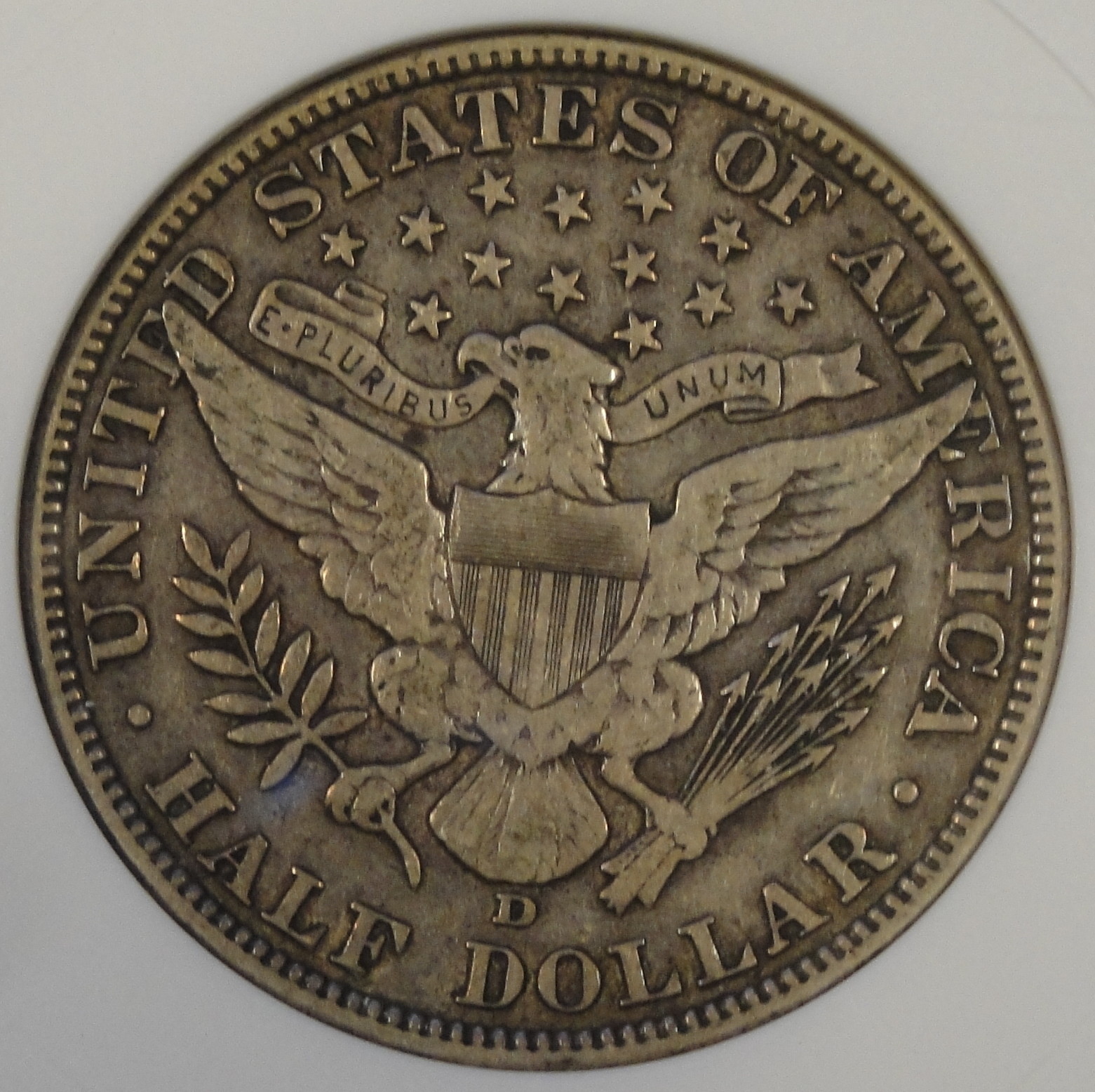 1911-D Barber Half Dollar ANACS VF35 Old Small Holder