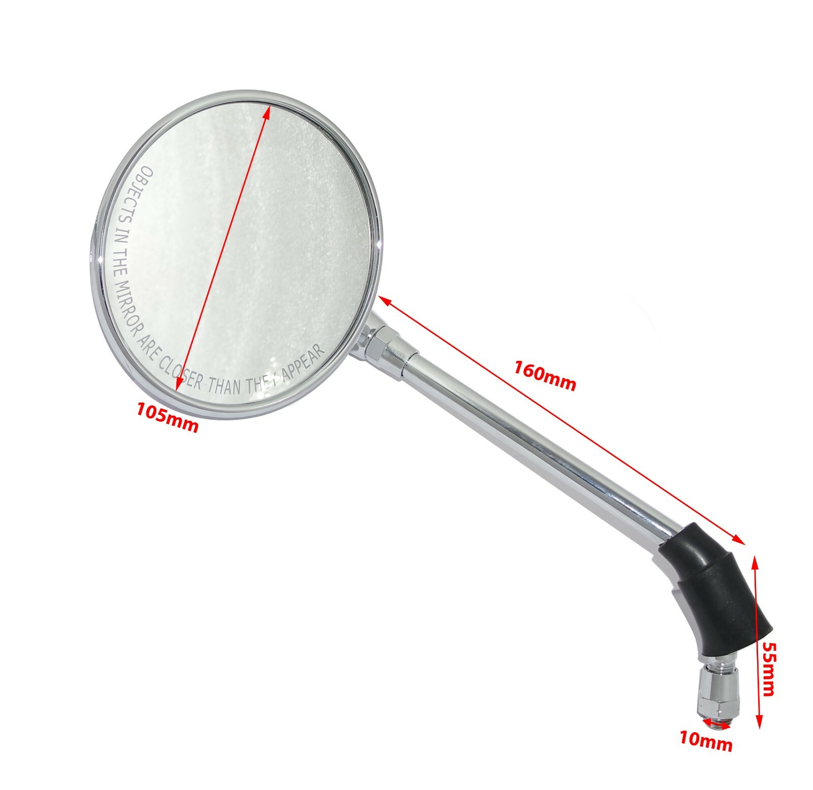 Fits Royal Enfield Interceptor 650 LH & RH Side Rear View Mirror Set Chrome 