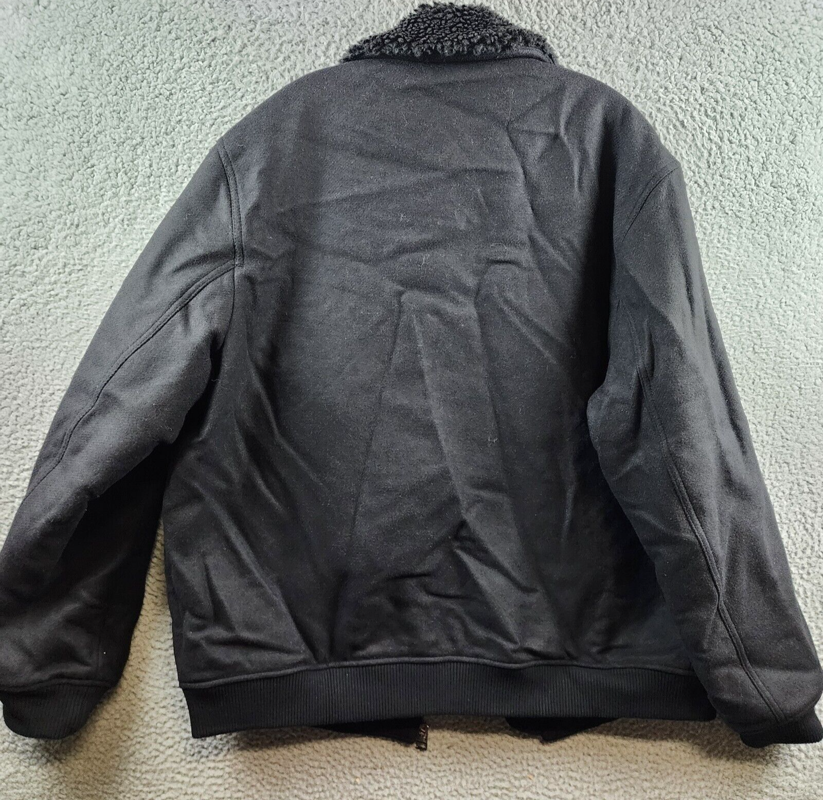 Pre-owned Hugo Boss Red Label Wool Blend Full Zip Jacket Men's Xxl Black Long Sleeve