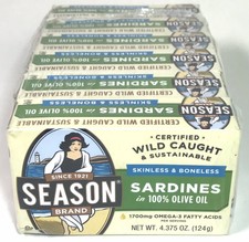 Season Sardines in Olive Oil Certified Wild Caught ...