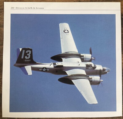 Book Clipping Photo Douglas A-26 Invader Jet Aircraft
