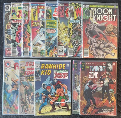 BRONZE AGE MIXED 12 BK LOT /MOONKNIGHT/WEREWOLF/RAWHIDE KID/PHANTOM/CONAN + MORE