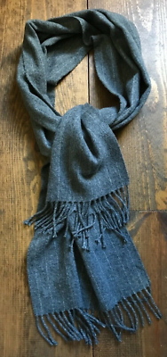 Purple Label Ralph Lauren Mens Scarf 100 Cashmere Dark Gray