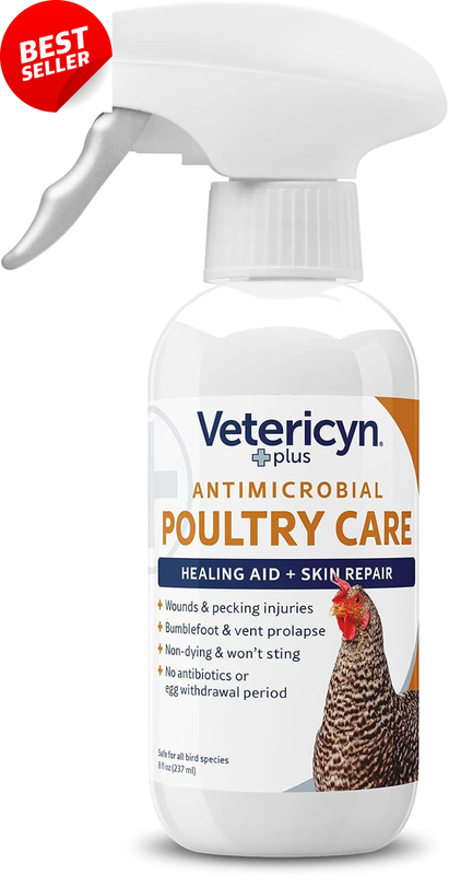 Vetericyn Plus Poultry Care Spray 8oz Chicken Wound Skin First Aid Treatment