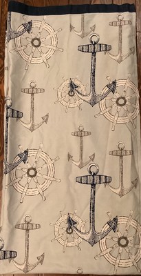 Better Homes and Gardens Nautical Shower Curtain Light Blue Navy ANCHORS COASTAL