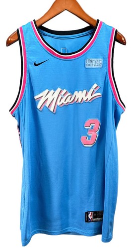 ウェア NBA Miami Heat Dwyane Wade game shirt Dwyane Wade Miami Heat Nike City Edition Player Name T-Shirt