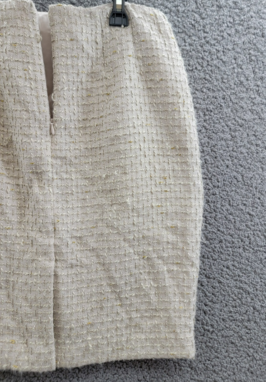 Calvin Klein Petite Tonal Tweed Pencil Skirt Women's 4P Nomad Multi Back Zip - Picture 13 of 16