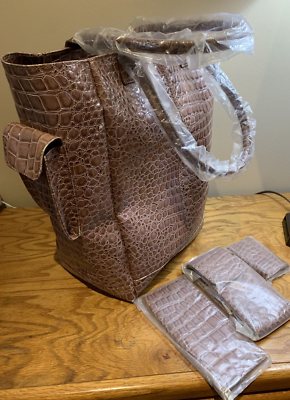 Croc print deals tote bag