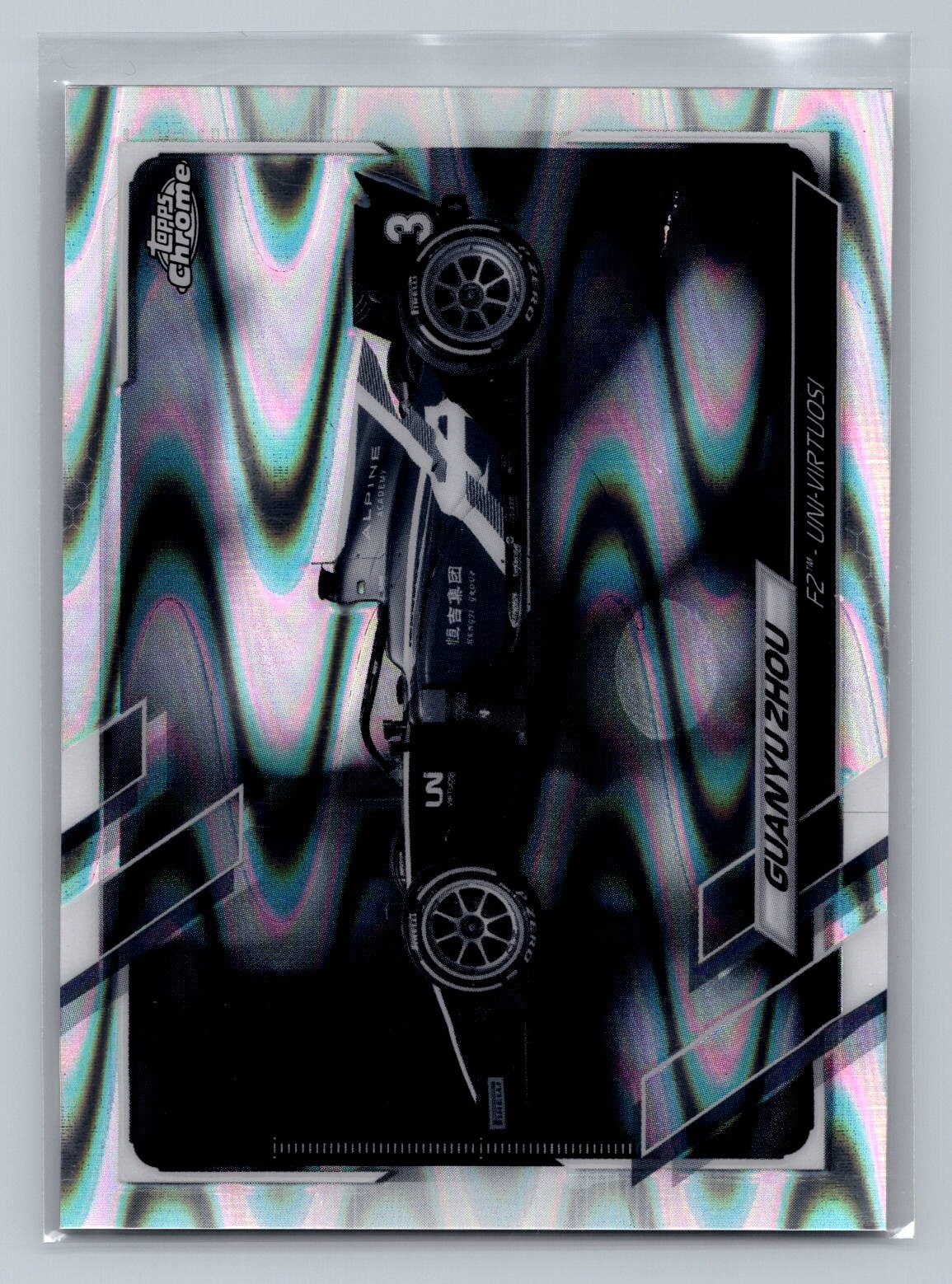 2021 Topps Chrome Formula 1 F1 Guanyu Zhou #119 Black White