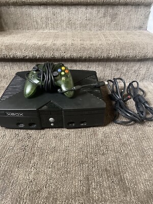 Microsoft Original XBOX Classic System Console With Controllers & Cords