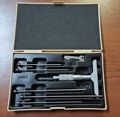 MITUTOYO DEPTH MICROMETER NO. 129-132 DMC 4-6''  0-6'' 4'' BASE