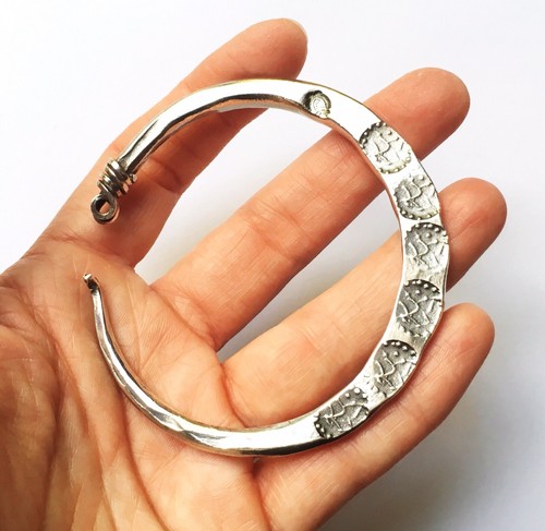 Antique Libyan Bedouin Silver Earring / Headdress Ornament / Bracelet Tribal 76g