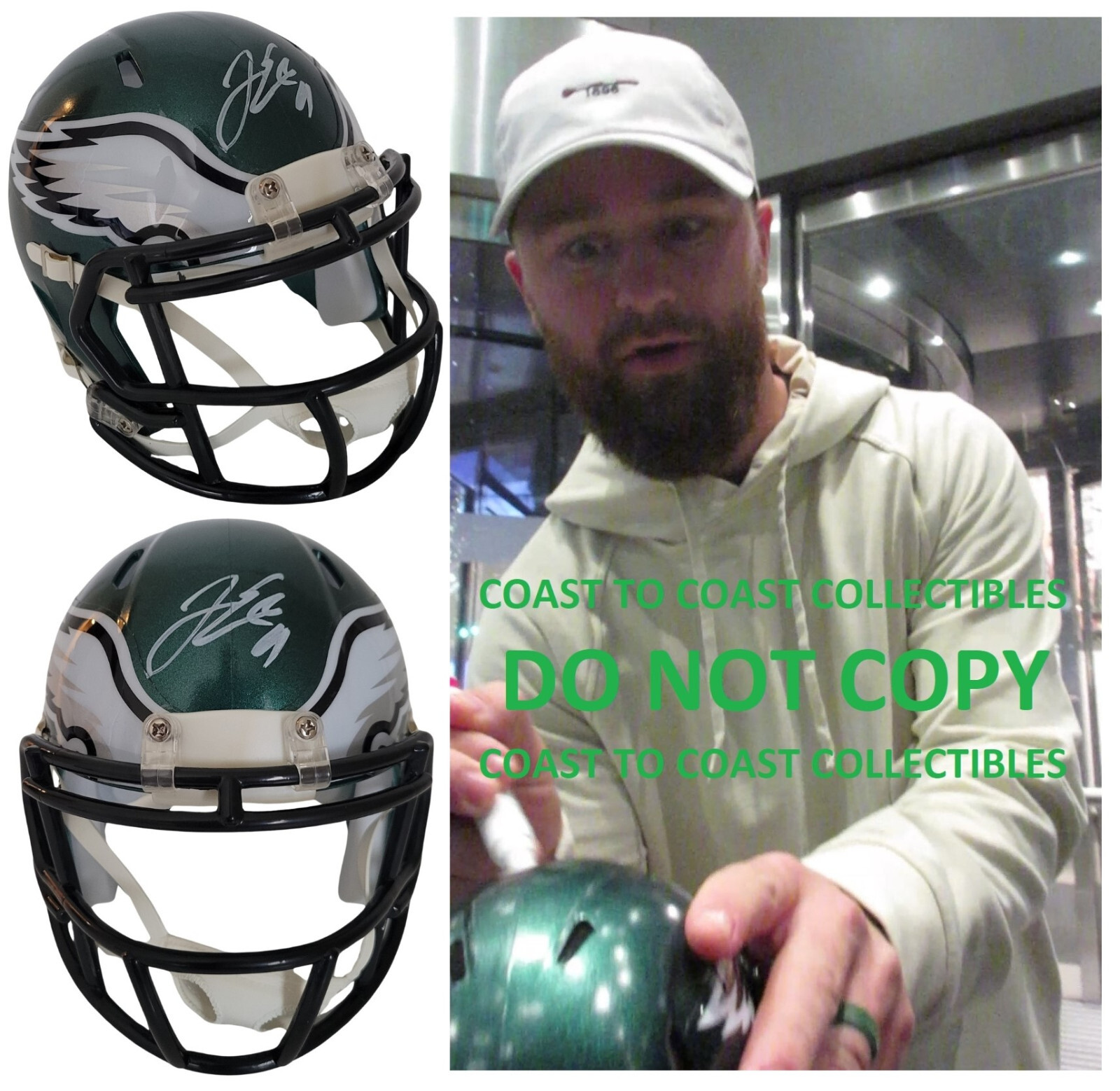 Jake Elliott Philadelphia Eagles Signed Football Proof COA Autographed Jake Elliott Philadelphia Eagles Signed Football Proof COA Autographed