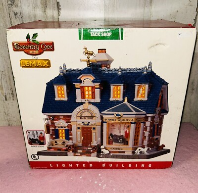 Lemax Coventry Cove Tack Shop Christmas Village Lighted Building Saddle Horse