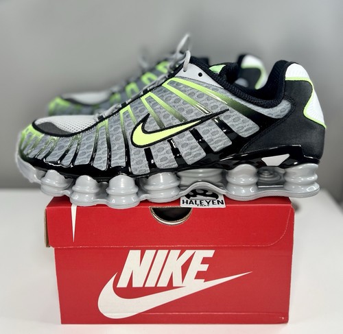 ■Nike■ Shax TL M Wolf Grey Lime Blast Black AV3595005 AV35 Nike Shox TL Shoes Wolf Gray Black Lime Blast AV3595-005