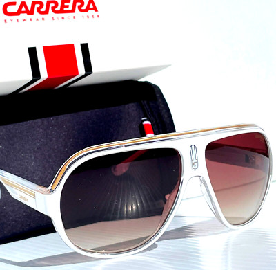 NEW CARRERA White & Gold Frame Bronze Gradient Lens Sunglass SPEEDWAY/N P9UHA
