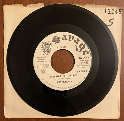 Estel Mack This Has Got To Last / The Wine DJ Copy Promo 45 RPM Record