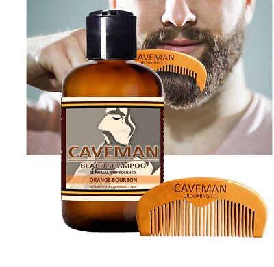 Premium Caveman  Beard Wash Shampoo 4oz (120ml) Hair Growth Stimulator