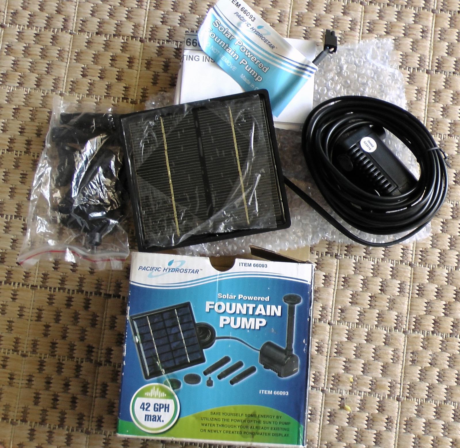 UPC 792363660938 product image for Pacific Hydrostar Fountain Pump Solar Powered, Maximum Flow Rate 42 Gph | upcitemdb.com