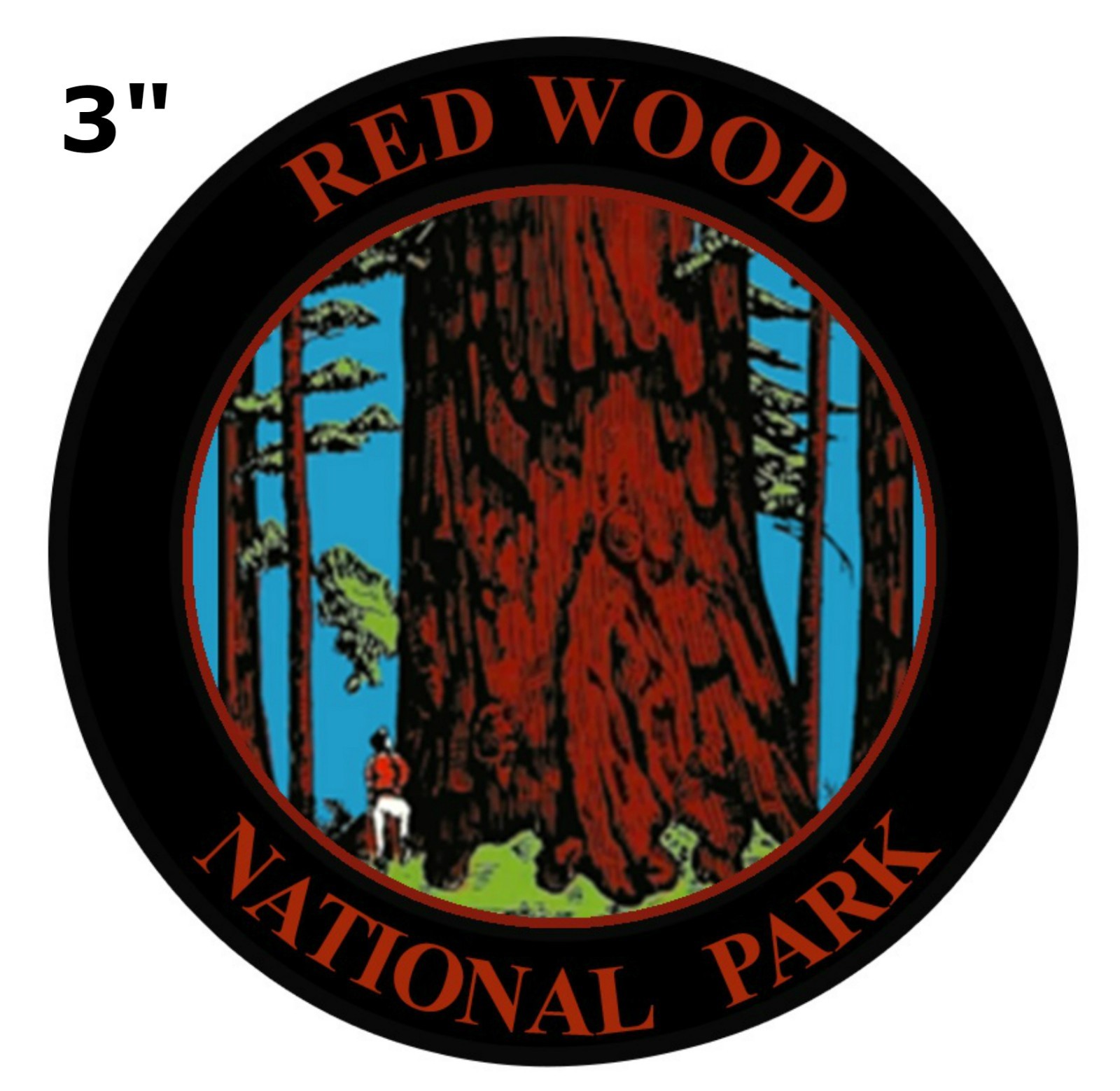Redwood National Park Patch Iron-On Embroidered Applique Nature Badge Souvenir