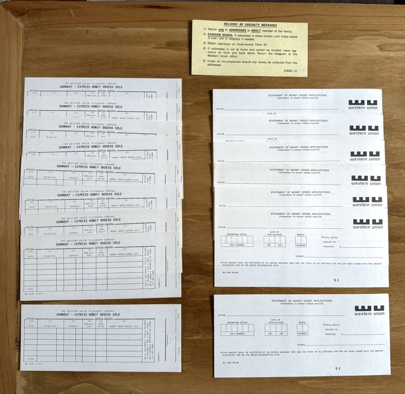 Vintage 17 piece Lot Western Union Telegram Unused Paperwork /