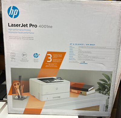 HP LaserJet Pro 4001ne Monochrome Network Printer * NEW SEALED *HP+ Smart Office