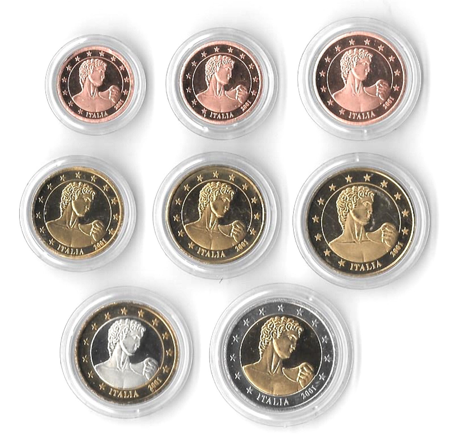 コレクション LAST EUROPEAN COINS EURO-ZONE COUNTRIES 12 COIN COLLECTION OF LAST NATIONAL