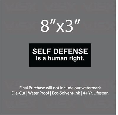 Self Defense is a human right Bumper Sticker funny NRA amendment 2nd gun control