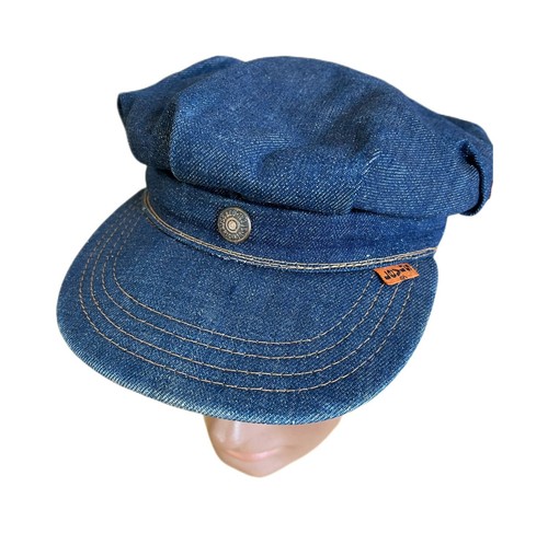 帽子 VINTAGE 70s Levi's denim hat orange tab Vintage 70s Levis Levi Strauss Denim Strapback Hat Orange