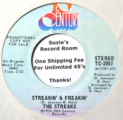 The Streaks Streakin' & Freakin' Soul Funk Funky Instrumental DJ EX+ 45 7'' Vinyl