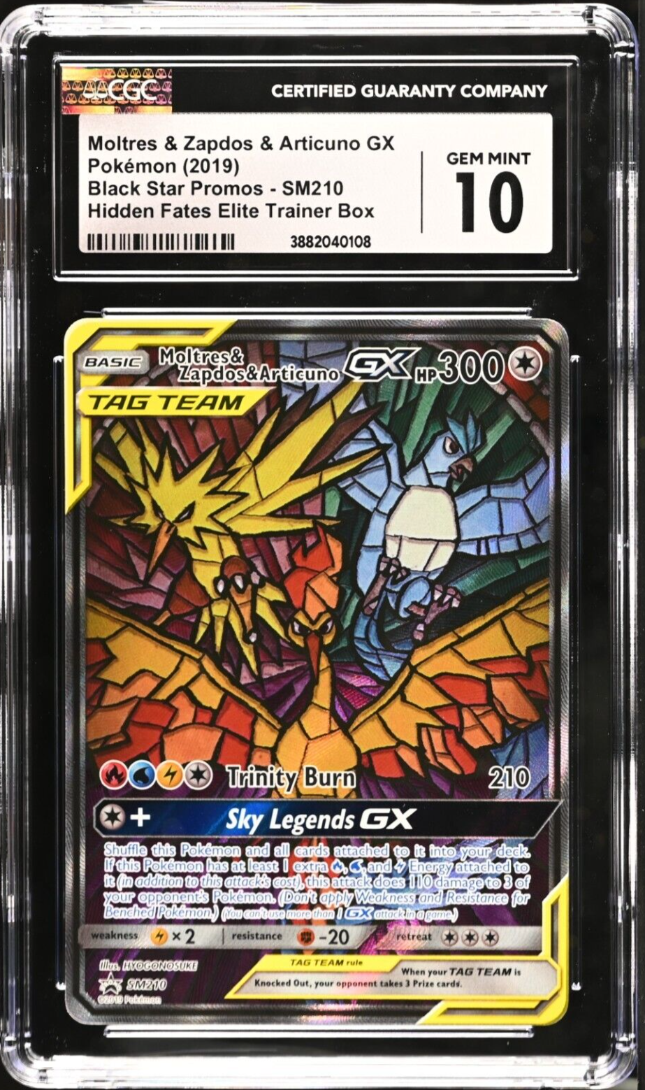 CGC GEM MINT 10 Moltres & Zapdos & Articuno GX SM210 Pokemon CGC GEM MINT 10 Moltres & Zapdos & Articuno GX SM210 Pokemon