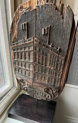 New York City wood carving Arion Building NYC architectural folk art antique