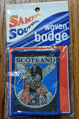 NIP Scotland Scottish Bagpiper UK Sampson Souvenir Woven Patch...