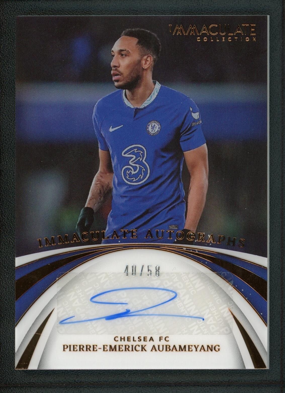 オーバメヤン Panini Immaculate Patch ジャージナンバー 2022-23 PIERRE EMERICK AUBAMEYANG 40/58 AUTO PANINI
