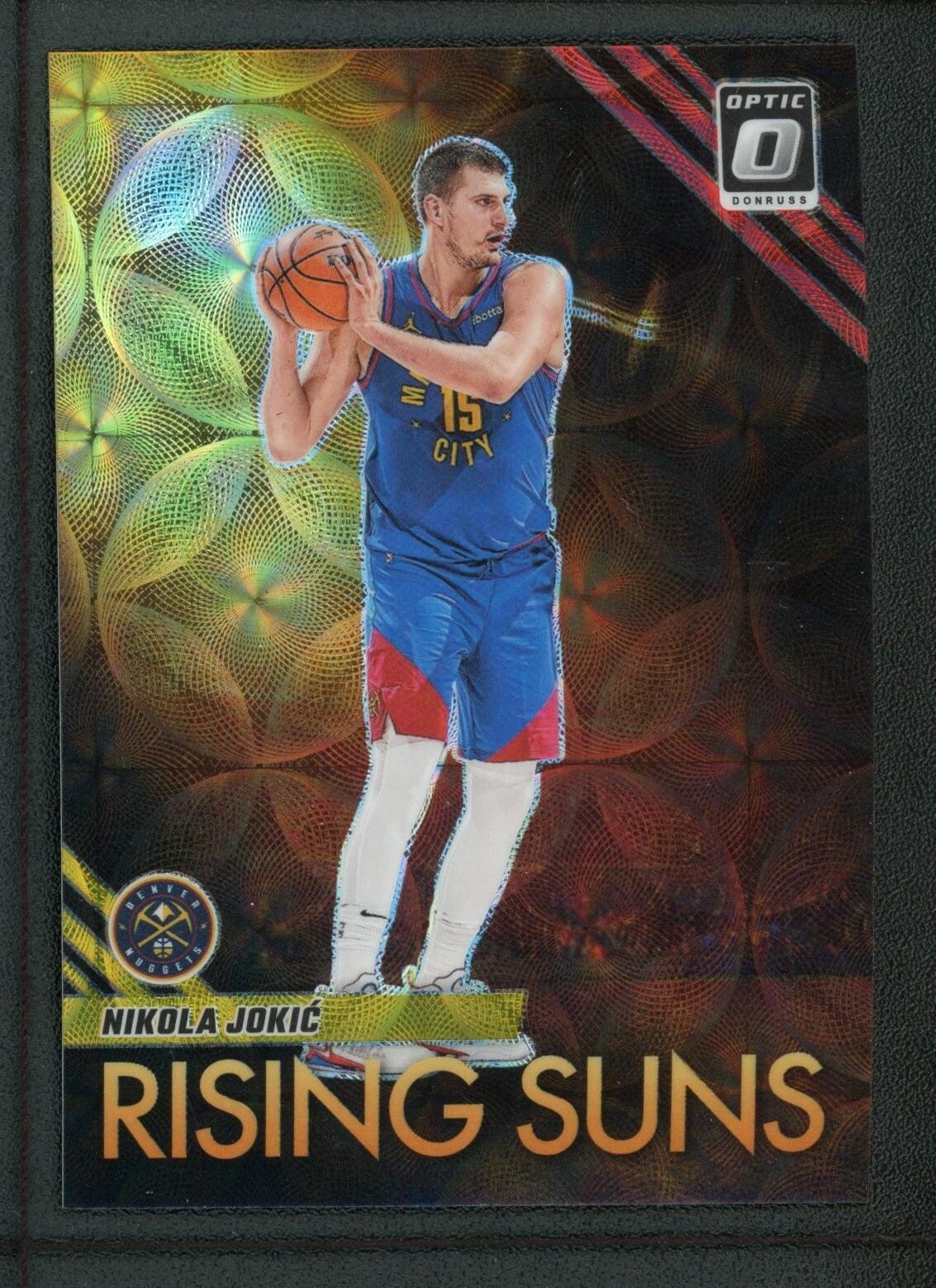 2023-24 NIKOLA JOKIC 19/99 PANINI DONRUSS OPTIC RISING SUNS